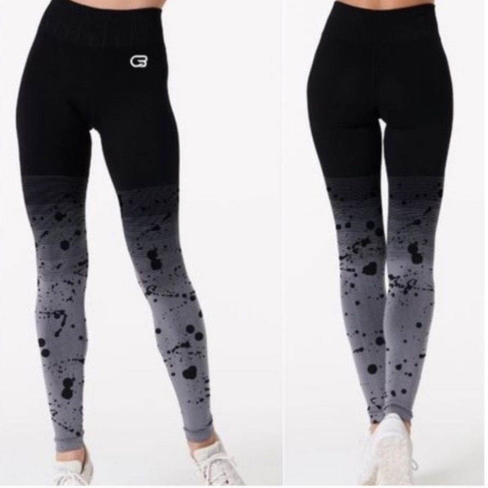 CycleBar x NUX gray splatter leggings
